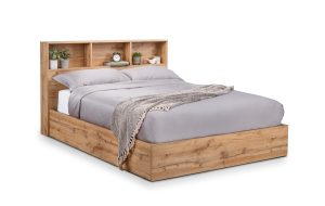Bali Ottoman Storage 135cm Double Bed - Light Oak
