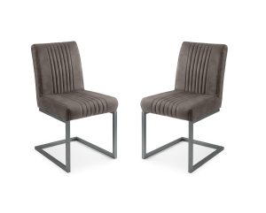 Set Of 2 Brooklyn Dining Chairs - Charcoal Grey