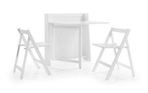 Helsinki Compact Folding White Dining Set