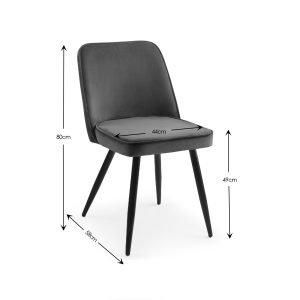 Olympus White Marble Effect Table and 6 Grey Burgess Chairs