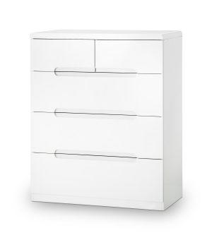 Manhattan 3+2 Drawer Chest - White
