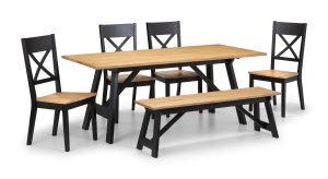 Hockley Table, 1 Hockley Bench and 4 Chairs
