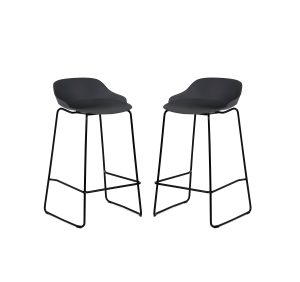 Set Of 2 Rocco Stools - Dark Grey
