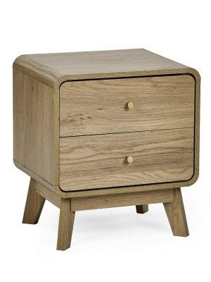 Ingrid 2 Drawer Bedside Oak