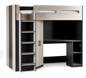 Hercules High Sleeper - Woodgrain & Anthracite