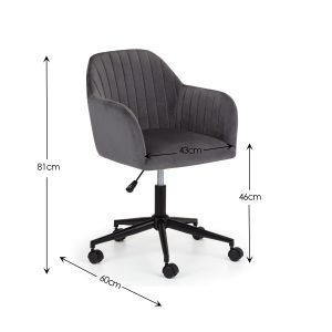 Amalfi Desk and Kahlo Grey Office Chair