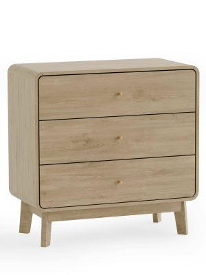 Ingrid 3 Drawer Chest Oak