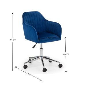 Amalfi Desk and Kahlo Blue Office Chair