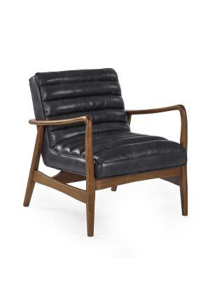 Marshall Accent Chair - Black Faux Leather