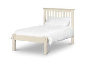 Barcelona White Low Footend 90cm Single Bed