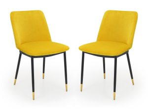Set Of 2 Delaunay Dining Chairs - Mustard