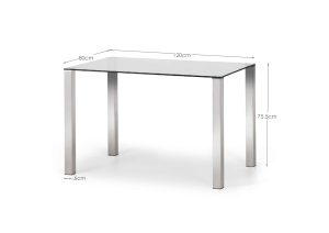 Enzo Dining Table and 4 Grey Calabria Chairs