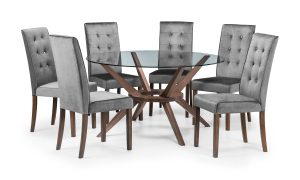 Chelsea 140cm Round Table and 6 Madrid Chairs