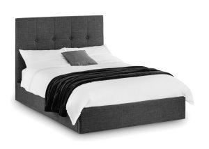 Sorrento Ottoman Storage 150cm King Bed - Slate Linen