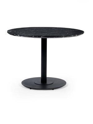 Luca 80cm Round Dining Table Black