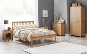 Salerno 150cm King Bed - Oak
