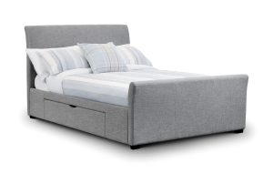 Capri Light Grey with Drawers 150cm King Bed