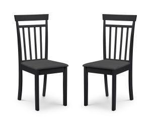 Set Of 2 Coast Black Dining Chairs