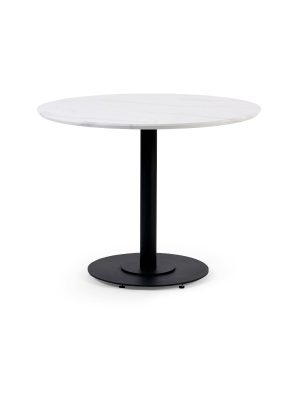 Luca 100cm Round Dining Table White
