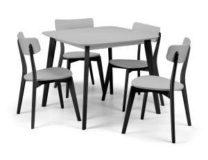 Casa Grey Dining Table & 4 Casa Grey Dining Chairs
