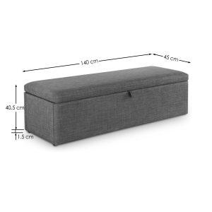 Sorrento Blanket Box Slate Linen