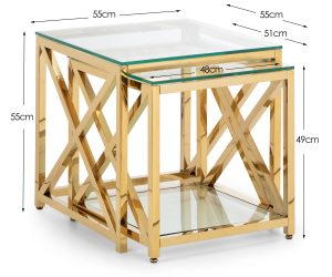 Miami Nest Of Tables - Gold