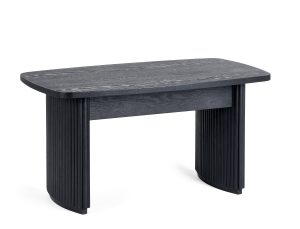 Louis Fluted Compact Coffee Table - Black