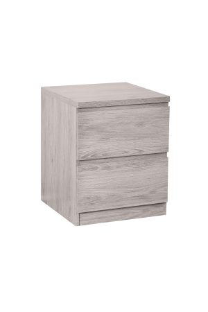 Jupiter 2 Drawer Bedside - Grey Oak
