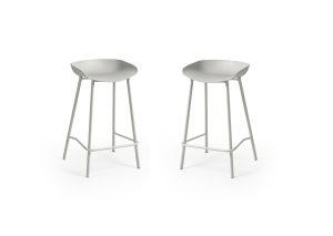 Set Of 2 Renzo Bar Stool Grey