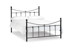 Rebecca 135cm Double Bed - Black/Gold