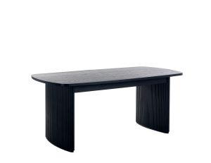 Louis Fluted Extending Dining Table - Black