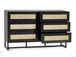 Padstow 6 Drawer Chest - Black