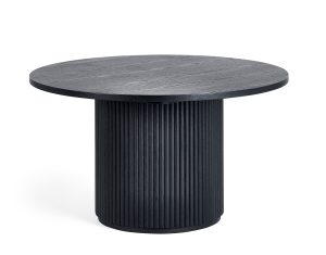Louis Fluted Round Coffee Table - Black