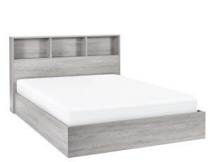 Bali Ottoman Storage 150cm King Bed -Grey Oak