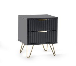 Murano Lamp Table - Matt Black