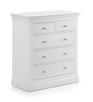Clermont 3+2 Drawer Chest - Surf White