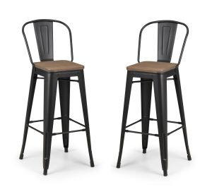 Set Of 2 Grafton Metal Bar Stools