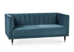 Salma Scalloped Back 2 Seater - Teal
