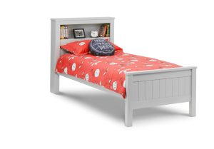 Maine Bookcase 90cm Single Bed - Dove Grey