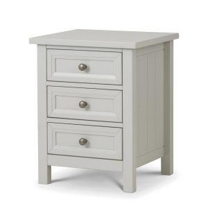 Maine 3 Drawer Bedside - Dove Grey