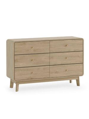 Ingrid 6 Drawer Dresser Oak