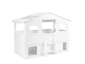 Acorn Treehouse Midsleeper & Storage Unit - White