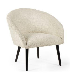 Amari Boucle Accent Chair - Ivory