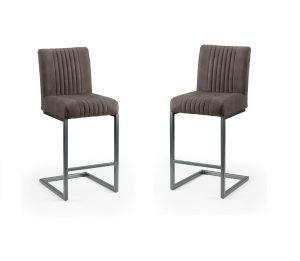 Set Of 2 Brooklyn Barstools - Charcoal Grey