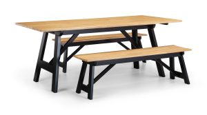 Hockley Table and 2 Hockley Benches