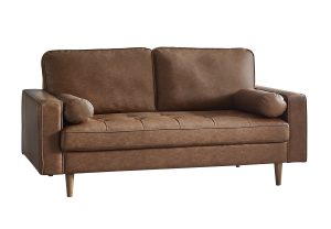 Henley 3 Seater Sofa  Brown Faux Leather