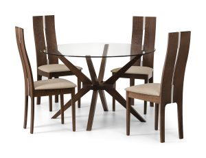 Chelsea 120cm Round Table and 4 Cayman Chairs