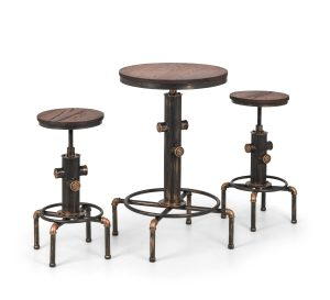 Rockport Bar Table and 2 Rockport Stools
