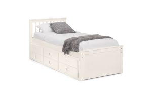 Maisie Bed With Underbed And Drawers - Surf White