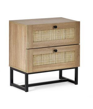 Padstow 2 Drawer Bedside - Oak